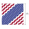 thumbnail image 4 of Styled Basics Red, White & Blue American Flag Bandana, Unisex, Adult, 100% Cotton, 22" x 22", 4 of 8