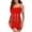 Red, variant on Women Fishnet Mesh Mini Dress Solid Color Spaghetti Strap Vertical Cutout Rhinestone Trim Slip Sleepwear Home Elastic Breathable Hand Wash Lightweight Lingerie Night