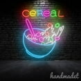 thumbnail image 2 of Handmadetneonsign Cereal Neon Wall Sign, Cereal Wall Art Decor, Breakfast Food Wall Decor, Kitchen Sign 58413, 2 of 5