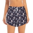 thumbnail image 4 of Lsque Elegant ice skates snowflakes A Printed Women's Running Shorts with Liner Pockets,Elastic Quick Dry Workout Athletic Gym Yoga Shorts,Womens High Waist Shorts-XX-Large, 4 of 9
