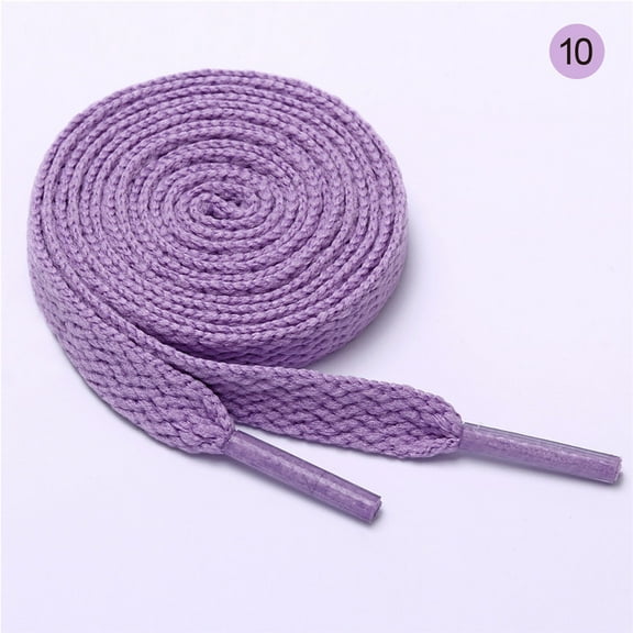 Zhuge 2 Pair Flat Shoe laces 8mm Wide Shoelaces for Athletic Running Sneakers Shoes Boot Strings-A10
