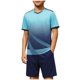 thumbnail image 1 of Odeerbi Niños Niñas Rápido Seco Juego de Entrenamiento de Fútbol Gradiente Geométrico Cuello En V Camiseta Shorts Conjunto Atlético Para 5-17 Años, 1 of 7