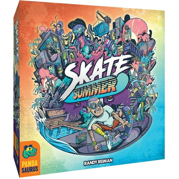 Skate Summer - Pandasaurus Games Boardgame, Ages 14 , 2-5 Players, 45 Min