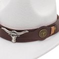 thumbnail image 4 of Casual Cowboy Chapeau Costume Cosplay Protection Solaire Chapeau Été pour la Randonnée Blanc, 4 of 8