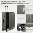 thumbnail image 3 of New York Xpress 26" Softside Expandable Luggage Medium Checked Suitcase with Spinner Wheels & TSA Lock, Grey - 8809, 3 of 8