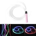 thumbnail image 4 of Látigos de fibra óptica LED 7 colores brillantes Modo de efecto de color Látigos espaciales para espectáculo de luces negro y rosa, 4 of 6