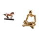 thumbnail image 5 of Escultura de caballo pensador abstracto, figura decorativa coleccionable para sala de estar, escritorio y decoración del hogar., 5 of 8