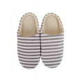 thumbnail image 3 of Winter Women Warm Cotton Striped Slippers Furry Soft Plush Shoes Non-slip Home Indoor, 3 of 5