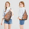 thumbnail image 2 of Forest Fox Print Sling Backpack - Night Sky & Tree Design Crossbody Bag, Fashionable Water-Resistant Pack for Students & Travelers, 2 of 4
