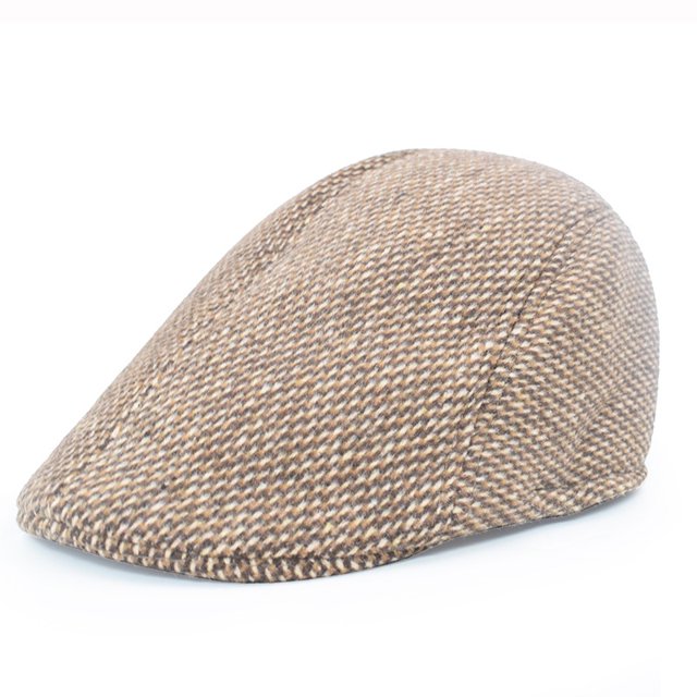 Gorra plana Herringbone Newsboy Ivy Cabbi para hombre, poliéster