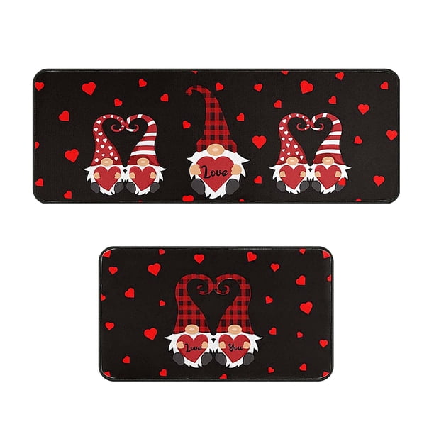 Sofa Vama Ropa de Cama Alfombras navideñas, felpudos antideslizantes, absorbentes para baño y porche, 50 x 80 cm + 50 x 160 cm for Navideño