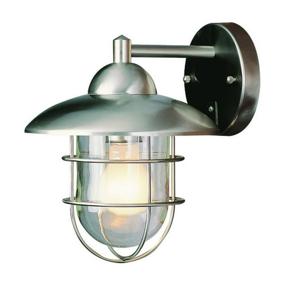 Trans Globe Lighting 4370 Industrial 1 Light Outdoor Wall Sconce - Stainless Steel