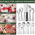 thumbnail image 6 of 80 Pieces Silverware Set with Serving Utensils Set,  Stainless Steel Flatware Set for 12 with Steak Knives, Heavy Duty Cutlery Set, Kitchen Utensil Sets for Home Restaurant, Dishwasher Safe, 6 of 7