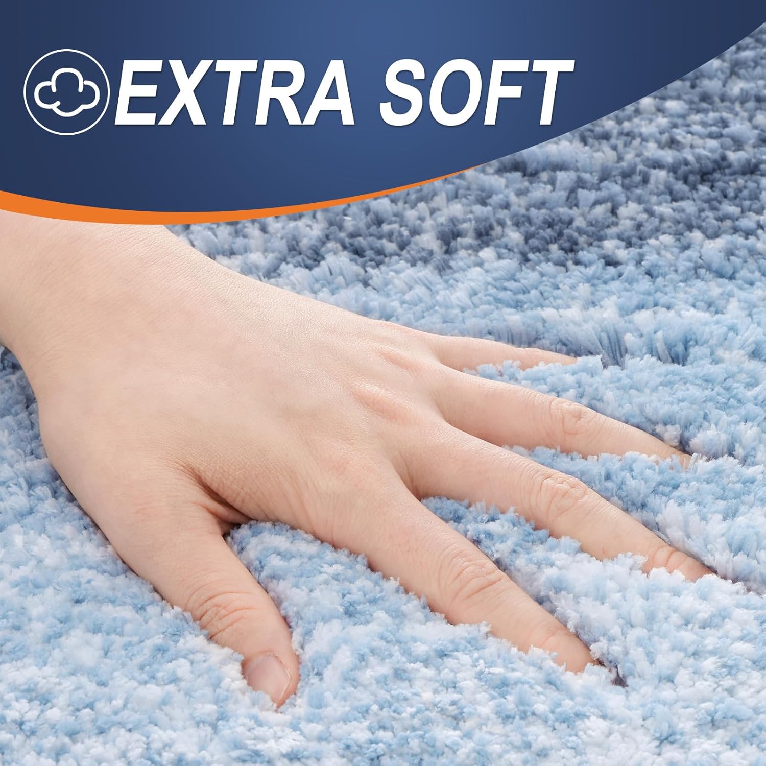 Bathroom Rugs Sets 3 Piece, Soft Absorbent Microfiber Bath Mats and U-Shaped Contour Toilet Rug, Machine Wash Dry, Plush Shaggy Bath Mat Set for Bathroom
