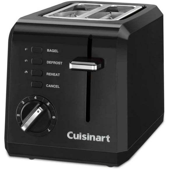 Tostadora de plástico compacta de 2 rebanadas Cuisinart Cuisinart CPT-122BK