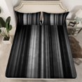 thumbnail image 2 of Homewish Laser Line Queen Sheet Sets,Modern Geometric Artwork Flat Sheet,Gradient Gray Black Queen Fitted Sheet For Men Women,Microfiber Bedroom Decor,4 Pieces, 2 of 7
