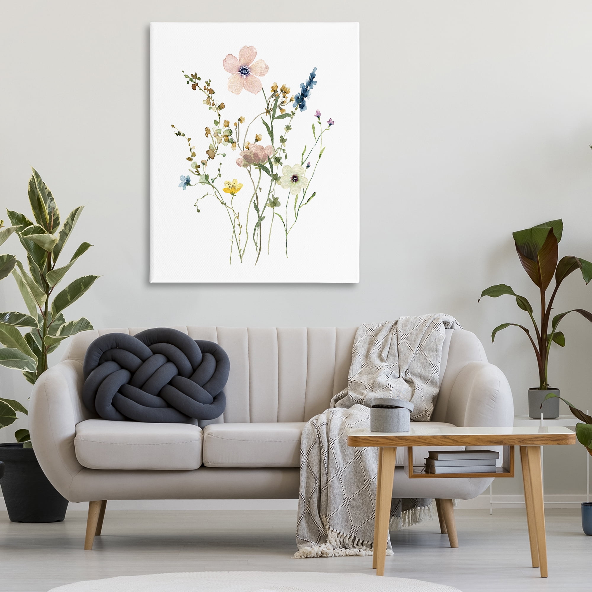 Stupell Industries Soft Forest Blooms Botanical & Floral Painting Gallery Wrapped Canvas Art Print Wall Art, 36 x 48