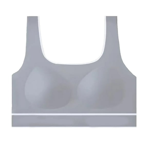 Training Bras for Girls 12-14 Girls Sports Bras Comfort Soft Solid Color Bras,Grey,XL