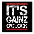 thumbnail image 1 of DistinctInk Custom Bumper Sticker - 10" x 10" Decorative Decal - Black Background - It's Gainz O'Clock Working Out, 1 of 2