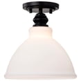 thumbnail image 4 of Nuvo Lighting Russel - 10 Inch Semi Flush Mount - Matte Black with Satin White Glass, 4 of 5