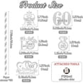 thumbnail image 4 of 60th Wedding Anniversary Decorations 30Pcs We Still Do 60 Years Straws Silver Striped Cheer to 60 Years Paper Straws for Happy 60th Slivery Wedding Anniversary Supplies, 4 of 5