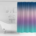 thumbnail image 2 of Shower Curtain, Teal Gradient Blue to Purple Ombre Waterproof Shower Curtain Set with Hooks for Bathroom Showers,Stalls and Bathtubs,72x72In Watercolor Simple Style, 2 of 8