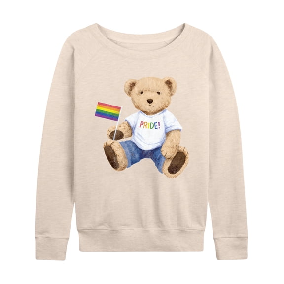 Instant Message - Pride Teddy Bear - Women's French Terry Long Sleeve Pullover