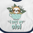 thumbnail image 4 of Inktastic Teacup Raccoon I Love My Gigi Boys or Girls Baby Bib, 4 of 4