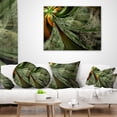 thumbnail image 3 of Designart Green and Yellow Glossy Fractal Flower - Floral Throw Pillow - 18x18, 3 of 4