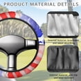 thumbnail image 4 of Jeiento American Flag Golf Cart Steering Wheel Covers 4Th of July Golf Cart Steering Wheel Cover for Summer Winter Block UV Rays Cool Sun Heat Shield, 4 of 7