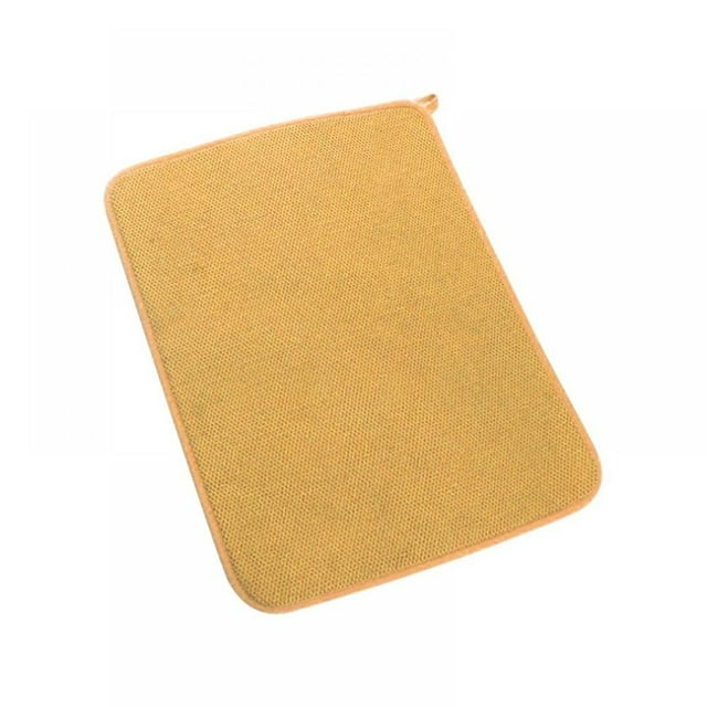 Microfiber Kitchen Dish Drying Mat - Strong Water Absorption, Thick, Protects Glassware, Easy to Clean/Store, Multiple Colors Available
