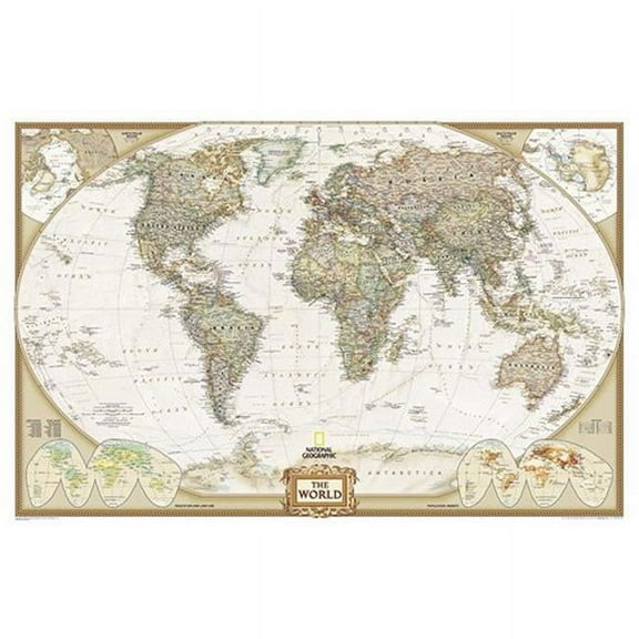 National Geographic Maps RE00622092 World Executive Wall Map - Mural
