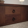 thumbnail image 3 of Renovators Supply Cabinet Pulls 2" Black Cast Iron Swing Handle Ring Drawer Pulls w/Screws, 3 of 11