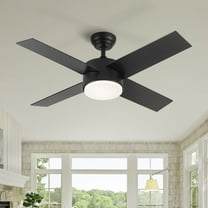 QHTX 44" Leaf Ceiling Fan with Black Matte Finish