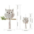 thumbnail image 4 of Cotton Macrame Owl Wall Hanging, Handmade Boho Tapestry for Bedroom, Nursery and Apartment Living Room Decor, 4 of 9