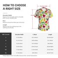 thumbnail image 4 of Uemuo Cartoon Vegetables Printed Women's Classic V-Neck T-Shirt - Soft, Breathable, Moisture-Wicking, Perfect for Casual, Office, Travel, and Everyday Wear-Large, 4 of 5