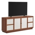 thumbnail image 3 of Media TV Stand Console Table, Walnut, Wood, Mid Century Living Room Lounge Cafe Lobby, Modern Contemporary HB36732, 3 of 10