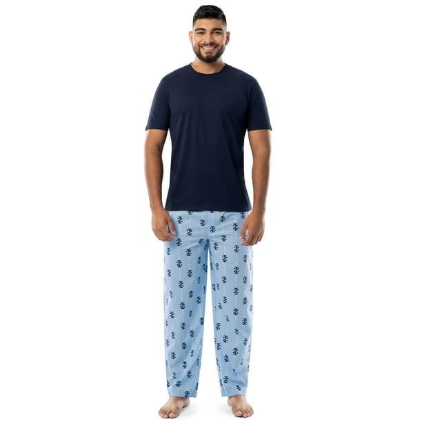 Conjunto de pijama IZOD de jersey de manga corta y pantalones IZOD para hombre