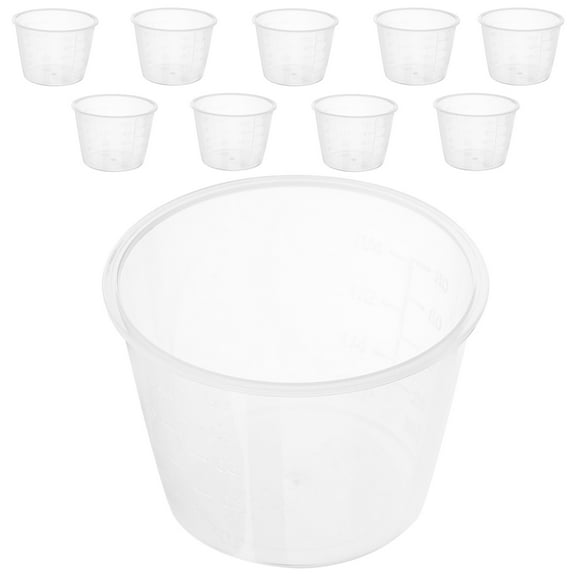 TABLETREANDS Rice Cooker Replacement Parts 10Pcs Plastic Measuring Cup for Liquid Ingredients 6.4x6.4x4.4in