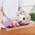 thumbnail image 4 of Acrylic Tray 15.7*11.8*1.9 Inch Transparent Tray Food Tray Tea Cup Tray Serving Trays Cosmetics Storage Kitchen Table Bathroom Sundry Storage Cartoon Chick Group, 4 of 7