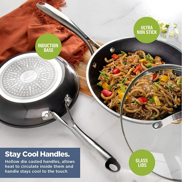 Gotham Steel 10 Stainless Steel Nonstick Fry Pan With Stay Cool