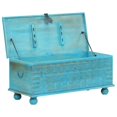 thumbnail image 4 of vidaXL Storage Chest Solid Mango Wood Blue 39.4"x15.7"x16.1", 4 of 11