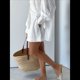 thumbnail image 5 of Conjunto de Dos Piezas para Mujer: Blusa Holgada de Larga Abullonada y Pantalones Cortos de Cintura Alta con Bolsillos Laterales. M, 5 of 8