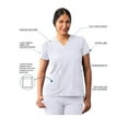 thumbnail image 3 of Adar Addition Scrubs For Women - Modern V-Neck Scrub Top, 3 of 7