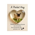 thumbnail image 4 of Abrazo de bolsillo para peluqueros caninos con tarjeta de felicitación de acrílico en forma de corazón. Abrazo de bolsillo para peluqueros de mascotas. Regalos de recuerdo de agradecimiento., 4 of 8