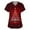 Wine#013, variant on Stichou Christmas Scrubs Tops Women with Pockets Christmas Tree Graphic Medical Uniform Short Sleeve Funny V Neck Fashion Stretchy Scrub Plus Size Deep Red 3XL
