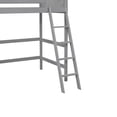 thumbnail image 5 of Aukfa Twin Loft Bed, Wood Bed Frame for Dorm Teens College, Modern - Gray, 5 of 8