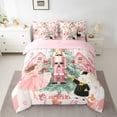 thumbnail image 2 of Homewish Vintage Nutcracker Soldier 7-Piece Bedding Comforter Set,Merry Christmas King Bedding Sets,Pink Ballet Dance Lovers Bed Sheets For Girls Teens,Ultra Soft Home Decor Reversible, 2 of 8