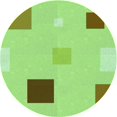 thumbnail image 1 of Ahgly Company Machine Washable Indoor Round Transitional Green Area Rugs, 3' Round, 1 of 7