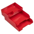 thumbnail image 2 of JAM Paper Stackable Desktop Trays, Red, Office Desk Supply & Paper Organizer Set, 1 Top Tray & 2 Letter Trays/Pack, 2 of 3